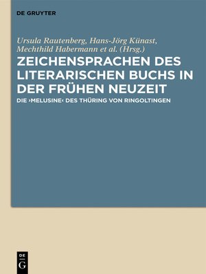 cover image of Zeichensprachen des literarischen Buchs in der frühen Neuzeit